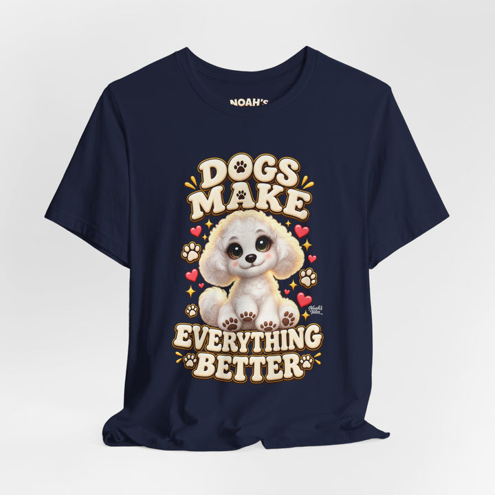Noah’s Tales™ Dogs Make Everything Better | Coco Men's T-Shirt