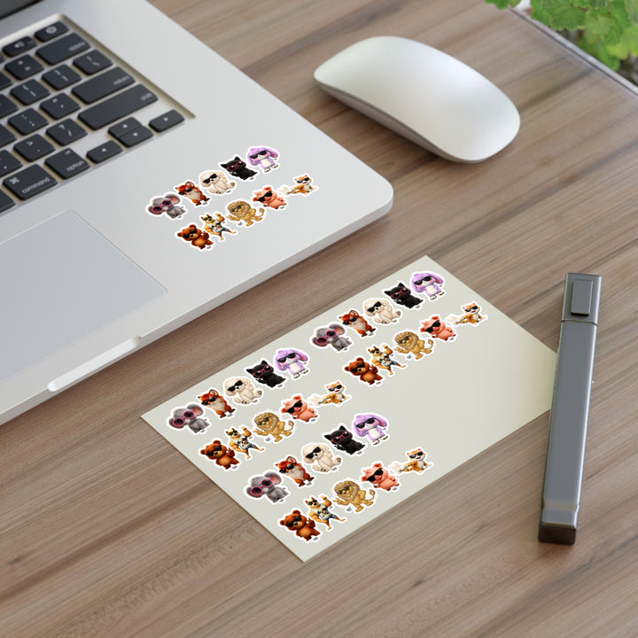 Noah’s Tales™ Cute Noah's Tales Animal's Sticker Sheets for Journals Scrapbooking Gifts Kids Crafts Planner Decor