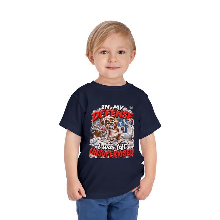 Noah’s Tales™ In My Defense I Was Left Unsupervised | Baxter Boy's T-Shirt