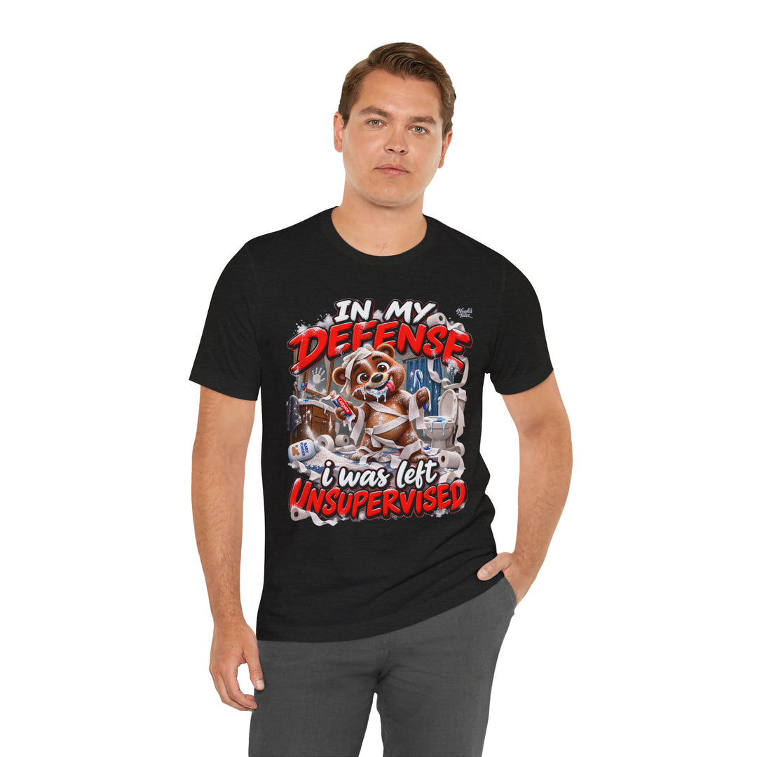 Noah’s Tales™ In My Defense I Was Left Unsupervised | Baxter Men's T-Shirt