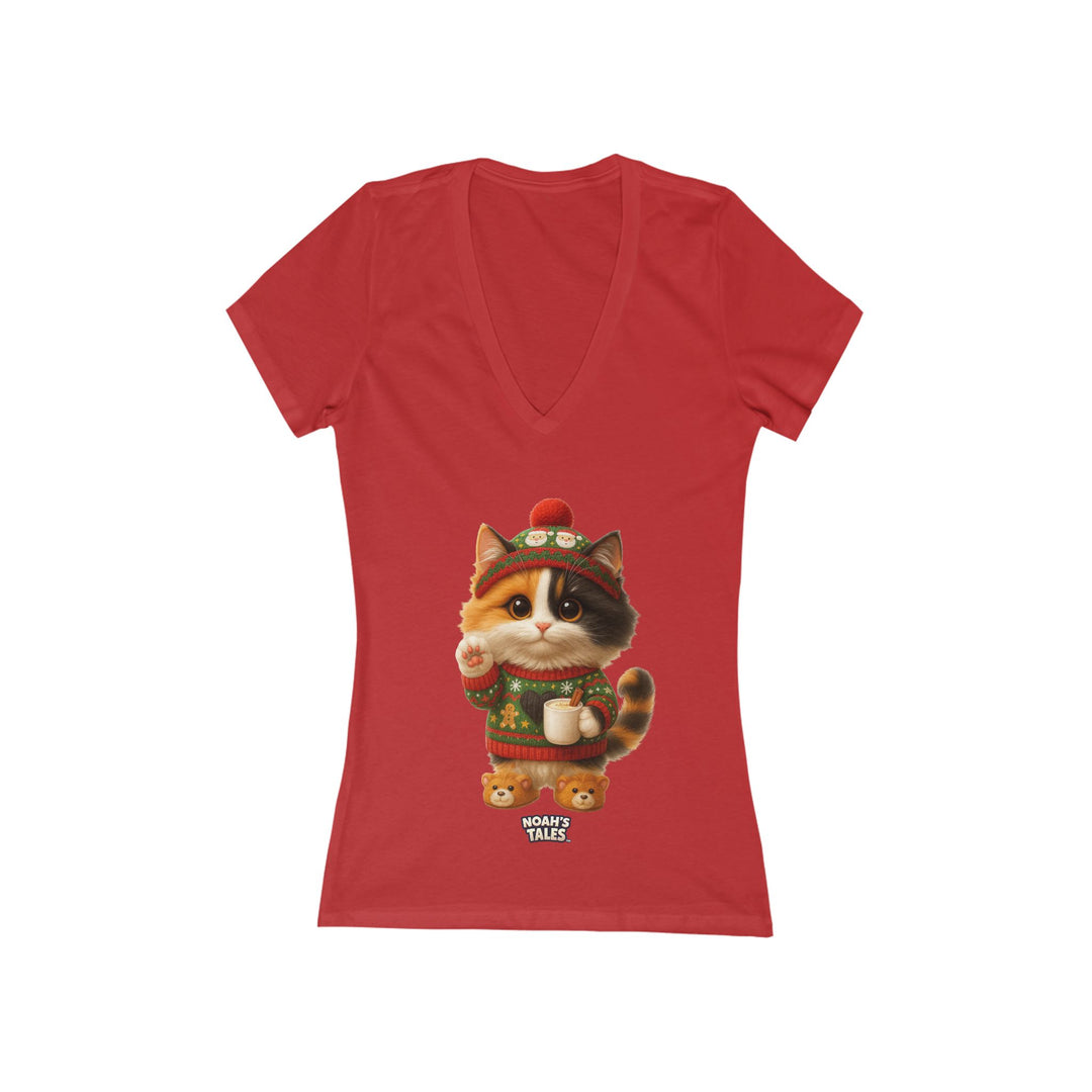 Noah’s Tales™ Thanksgiving Ashley Women's V-Neck Bella T-Shirt