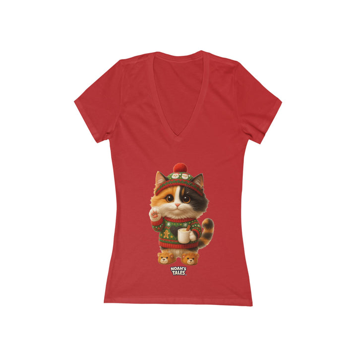 Noah’s Tales™ Thanksgiving Ashley Women's V-Neck Bella T-Shirt