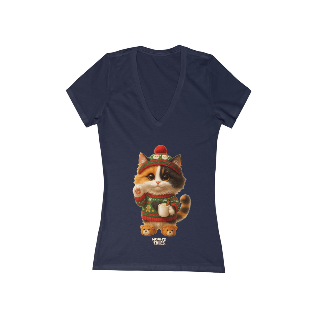 Noah’s Tales™ Thanksgiving Ashley Women's V-Neck Bella T-Shirt