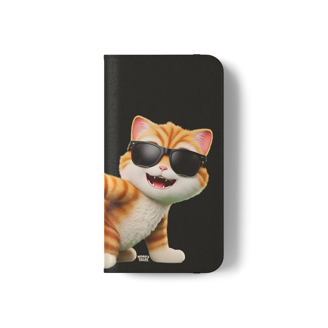 Noah’s Tales™ Tommy Flip Case Cartoon Phone Cover Pet Lover Gift Trendy Smartphone Wallet Animal Print Case