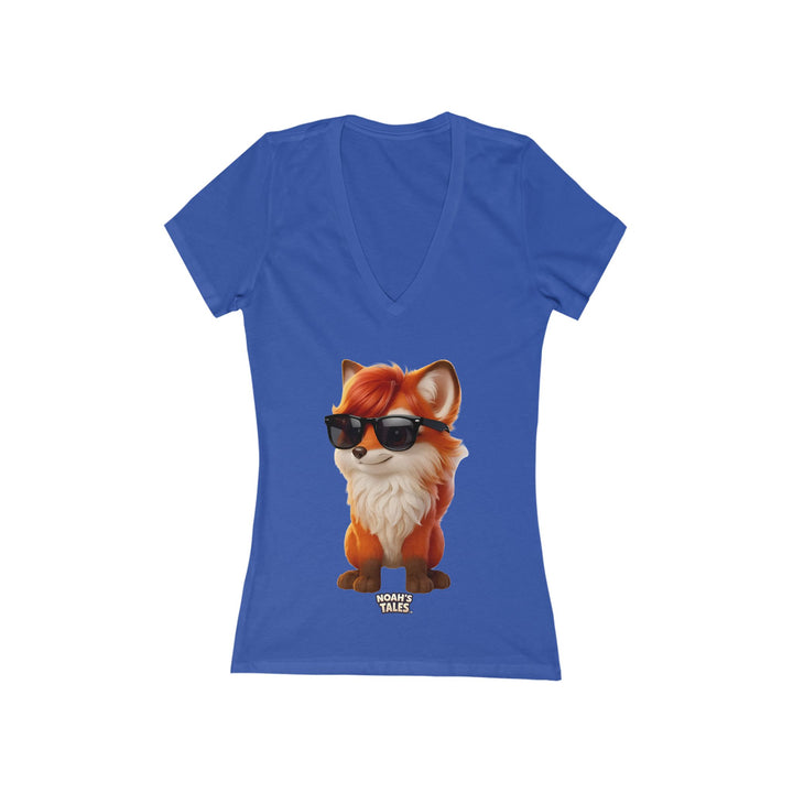 Noah’s Tales™ Cool Ember Women's V-Neck Bella T-Shirt