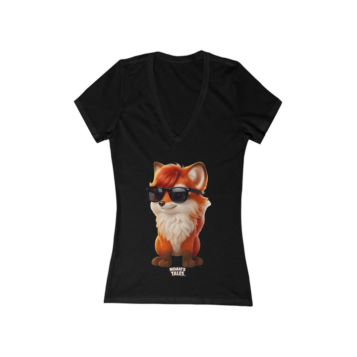 Noah’s Tales™ Cool Ember Women's V-Neck Bella T-Shirt