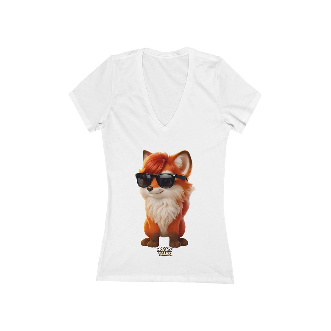 Noah’s Tales™ Cool Ember Women's V-Neck Bella T-Shirt