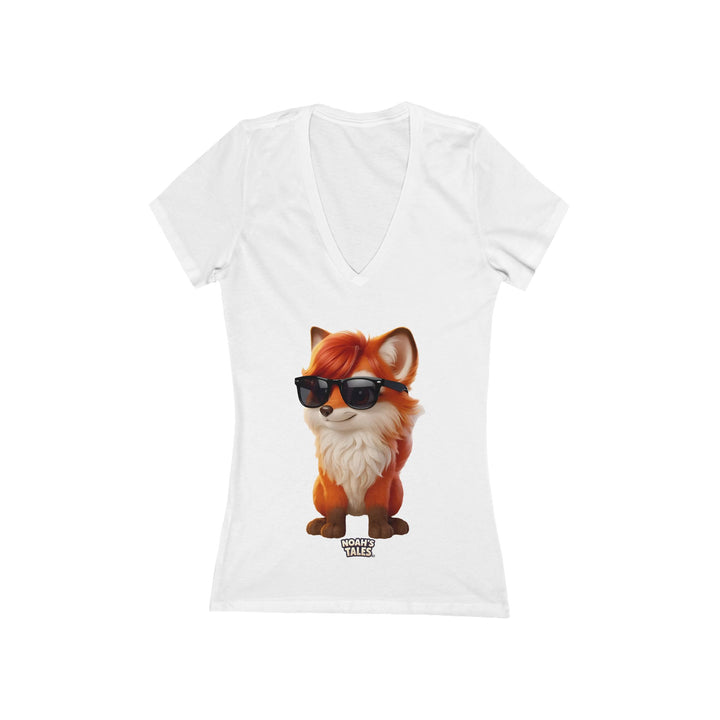 Noah’s Tales™ Cool Ember Women's V-Neck Bella T-Shirt
