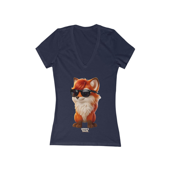 Noah’s Tales™ Cool Ember Women's V-Neck Bella T-Shirt