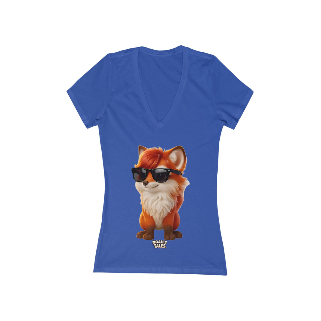 Noah’s Tales™ Cool Ember Women's V-Neck Bella T-Shirt