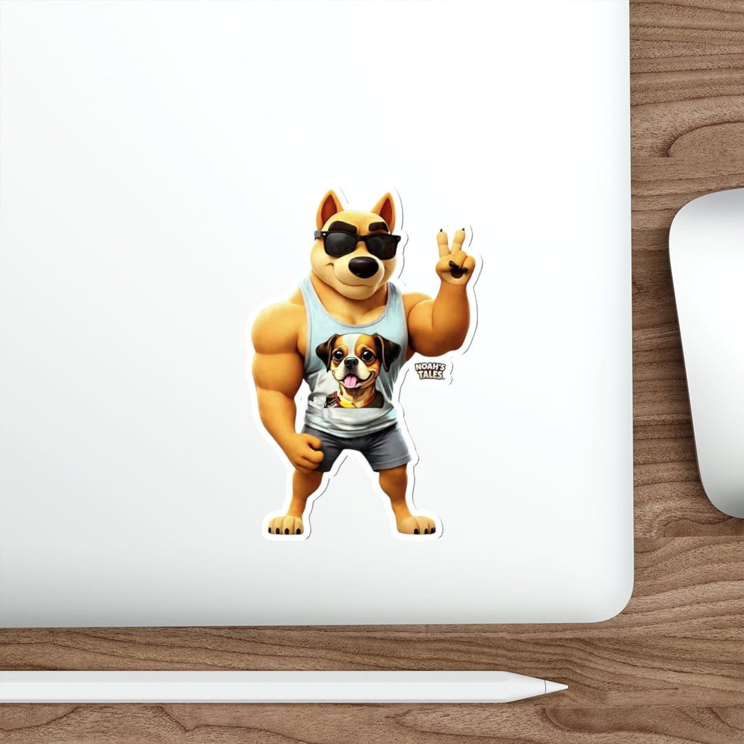 Noah’s Tales™ Ranger Die-Cut Stickers for Pet Lovers Cute Laptop Decor Fun Gift for Dog Owners Pet-Themed Accessories Animal Enthusiasts