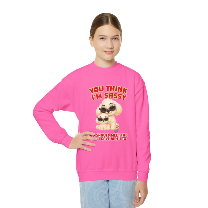 Noah’s Tales™ You Think I'm Sassy You Should Meet The Girl I Gave Birth To - Girl's Sweatshirt