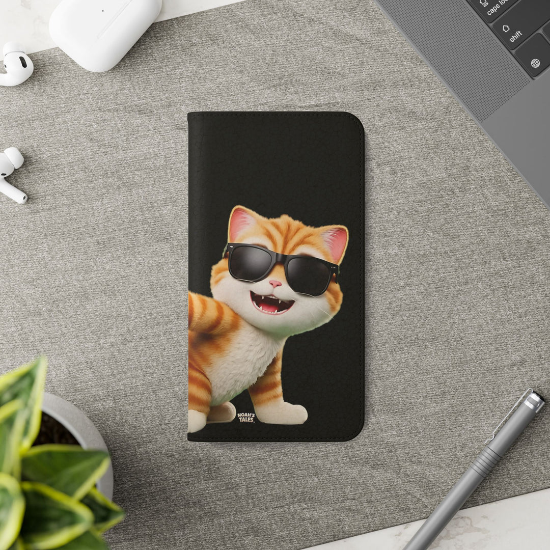 Noah’s Tales™ Tommy Flip Case Cartoon Phone Cover Pet Lover Gift Trendy Smartphone Wallet Animal Print Case