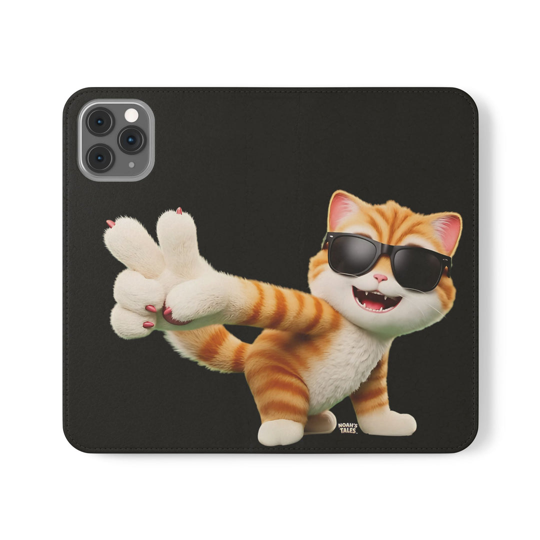 Noah’s Tales™ Tommy Flip Case Cartoon Phone Cover Pet Lover Gift Trendy Smartphone Wallet Animal Print Case