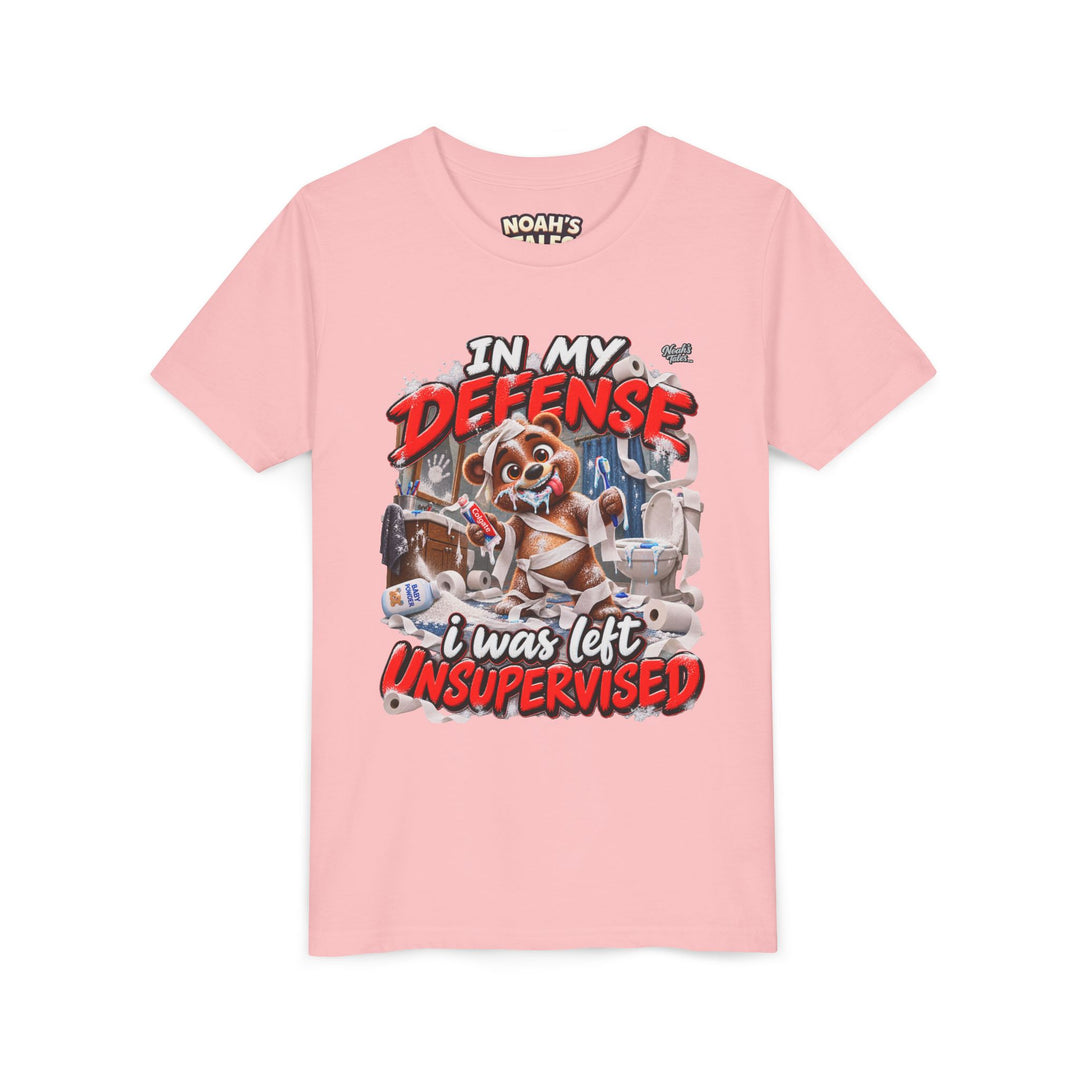 Noah’s Tales™ In My Defense I Was Left Unsupervised | Baxter Girl's Bella T-Shirt
