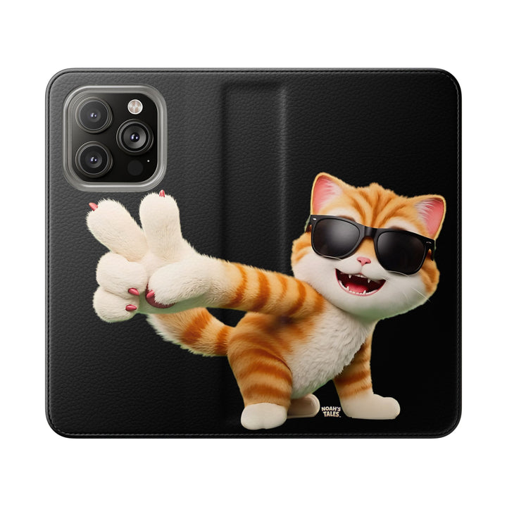 Noah’s Tales™ Tommy Flip Case Cartoon Phone Cover Pet Lover Gift Trendy Smartphone Wallet Animal Print Case