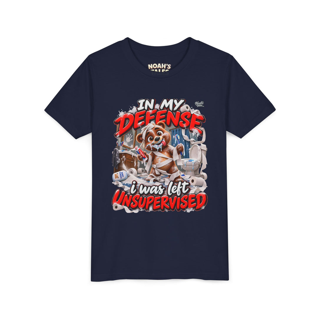 Noah’s Tales™ In My Defense I Was Left Unsupervised | Baxter Girl's Bella T-Shirt