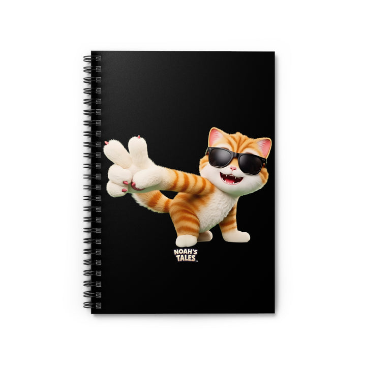 Noah’s Tales™ Tommy Spiral Notebook - Cute Cat Design for School Journaling Gifts Creative Writing Cat Lovers