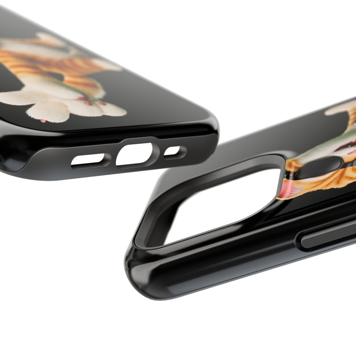 Noah’s Tales™ Tommy Magnetic Phone Case Funky Cat Phone Cover Stylish Mobile Protective Case Gift for Cat Lovers Trendy Phone Accessory