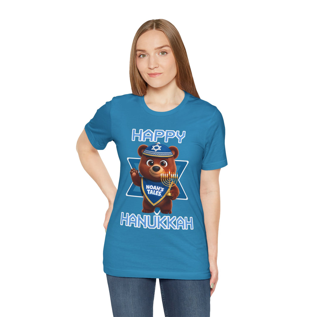 Noah’s Tales™ Happy Hanukkah Bear Women's T-Shirt
