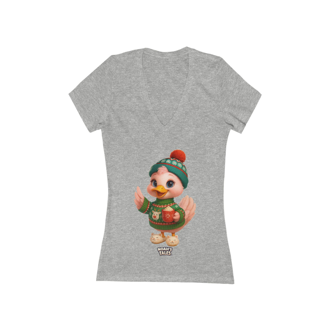 Noah’s Tales™ Christmas Luna Women's V-Neck Bella T-Shirt