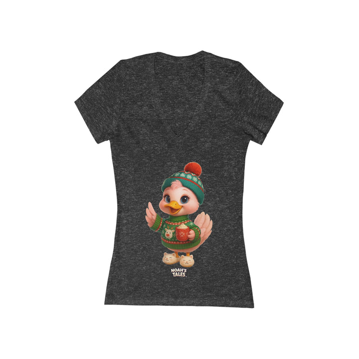 Noah’s Tales™ Christmas Luna Women's V-Neck Bella T-Shirt