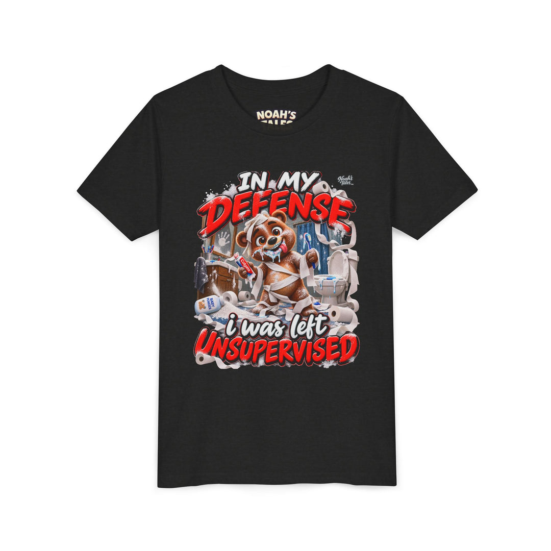 Noah’s Tales™ In My Defense I Was Left Unsupervised | Baxter Girl's Bella T-Shirt