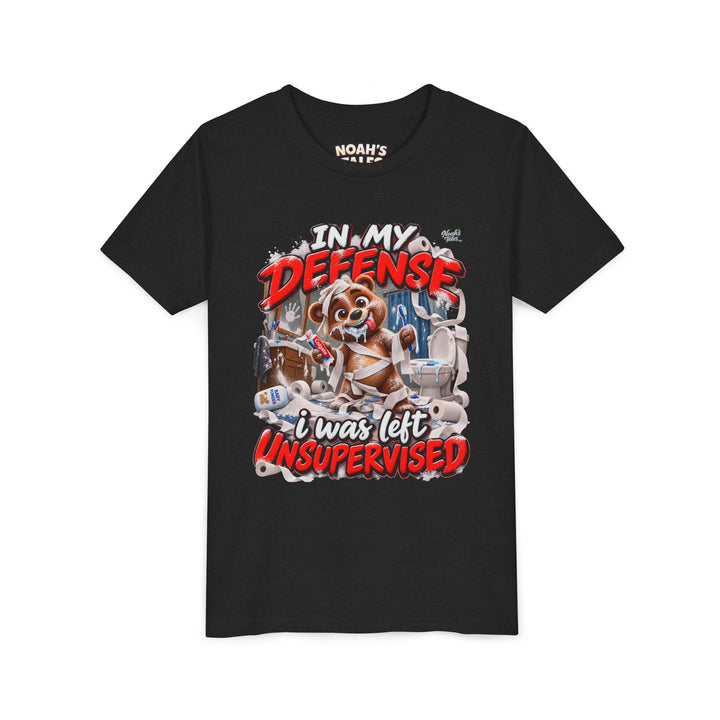 Noah’s Tales™ In My Defense I Was Left Unsupervised | Baxter Girl's Bella T-Shirt