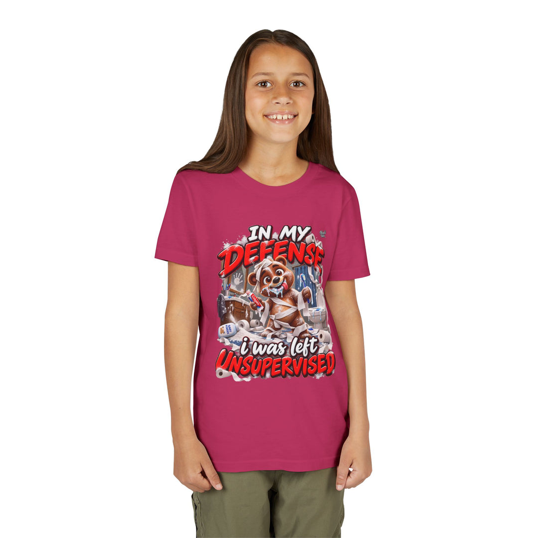Noah’s Tales™ In My Defense I Was Left Unsupervised | Baxter Girl's Bella T-Shirt