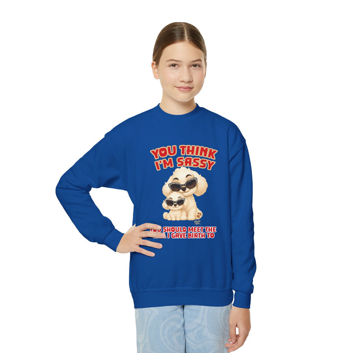 Noah’s Tales™ You Think I'm Sassy You Should Meet The Girl I Gave Birth To - Girl's Sweatshirt