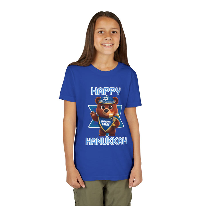 Noah’s Tales™ Happy Hanukkah Bear Girl's Bella T-Shirt