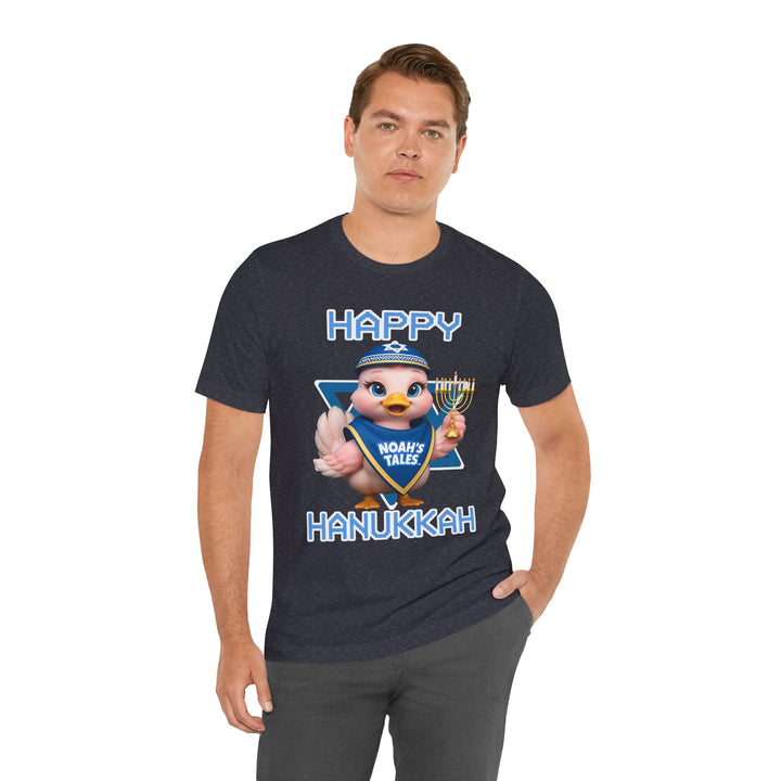 Noah’s Tales™ Happy Hanukkah Luna Men's Bella T-Shirt