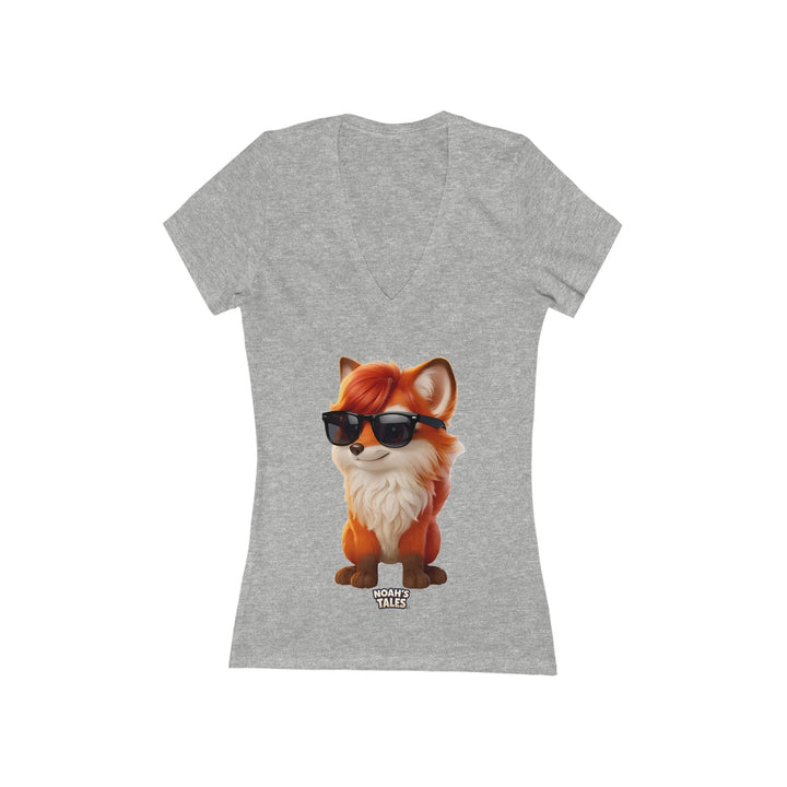Noah’s Tales™ Cool Ember Women's V-Neck Bella T-Shirt