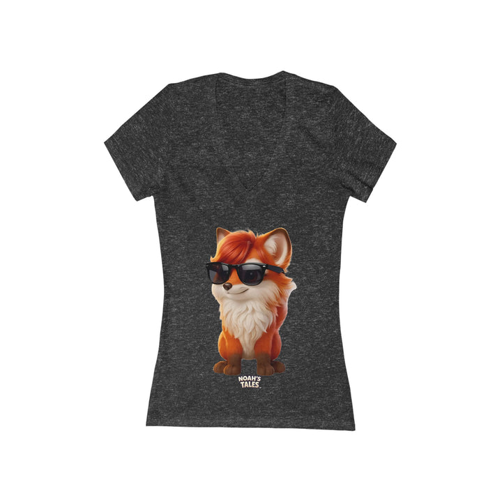 Noah’s Tales™ Cool Ember Women's V-Neck Bella T-Shirt