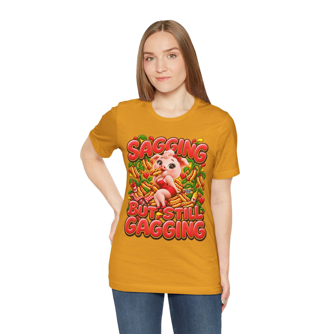 Noah’s Tales™ Sagging But Still Gagging | Pip Girlfriend Women's Bella T-Shirt