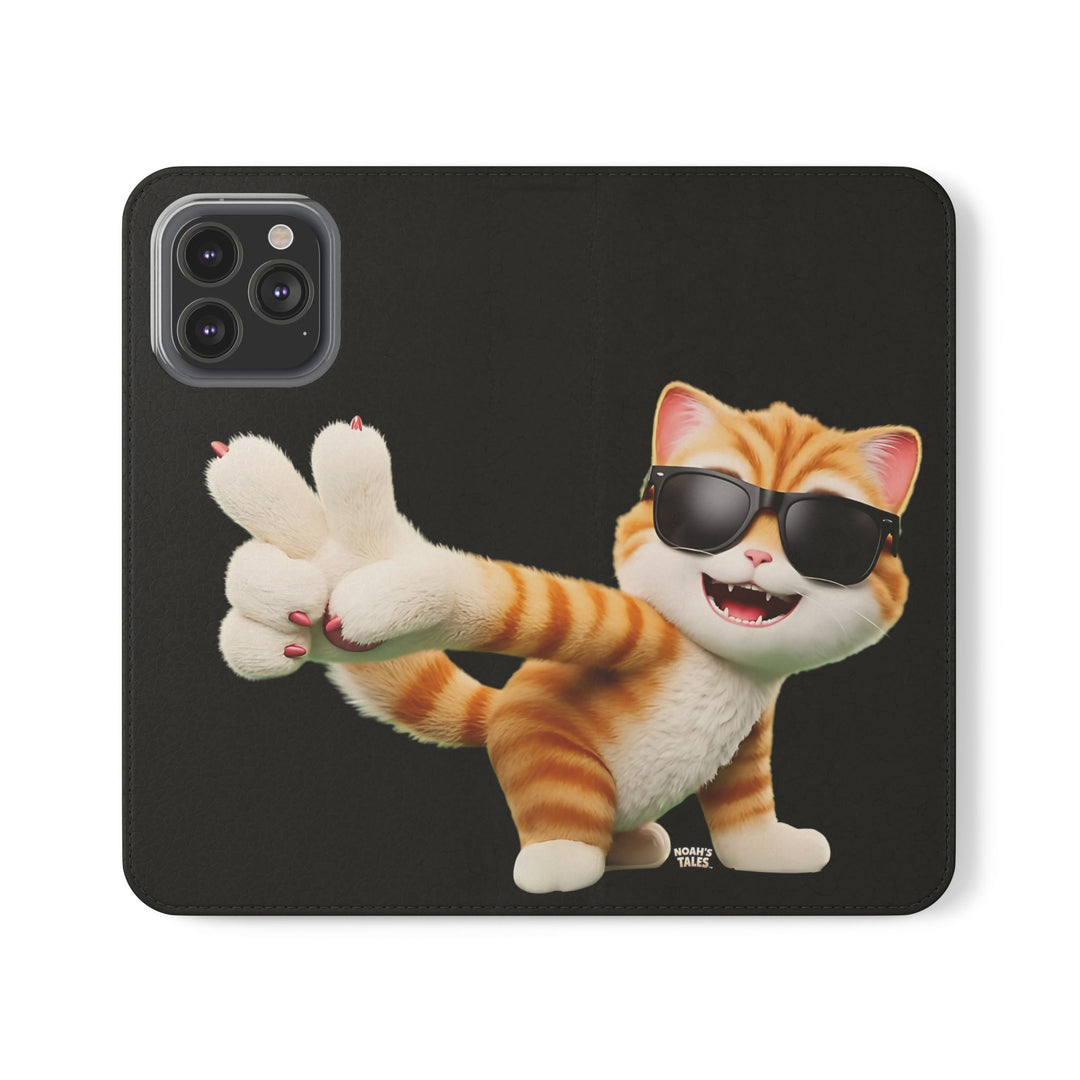 Noah’s Tales™ Tommy Flip Case Cartoon Phone Cover Pet Lover Gift Trendy Smartphone Wallet Animal Print Case