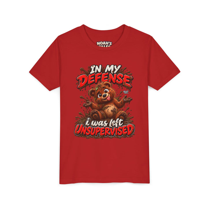Noah’s Tales™ In My Defense I Was Left Unsupervised | Baxter Girl's Bella T-Shirt