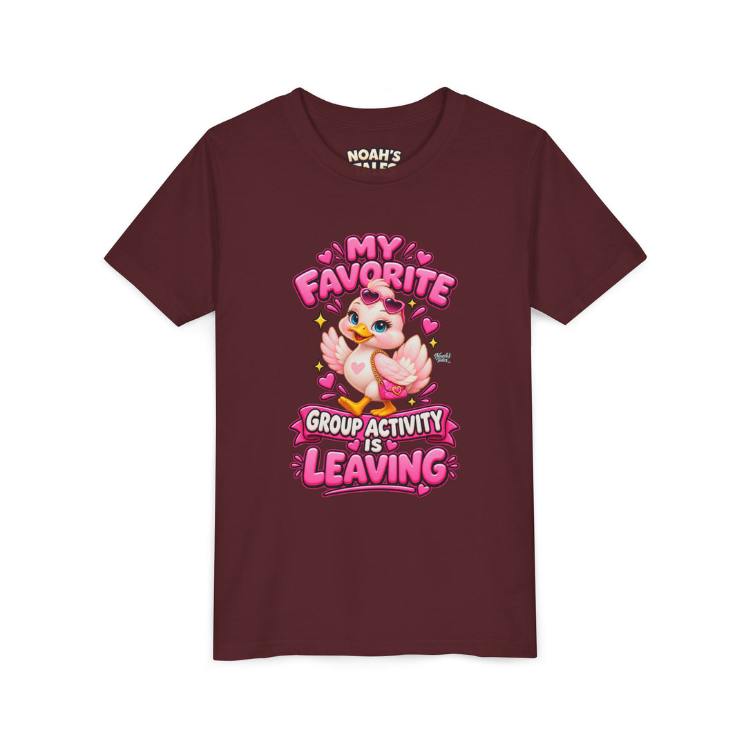 Noah’s Tales™ My Favorite Group Activity Is Leaving | Luna Girl's Bella T-Shirt