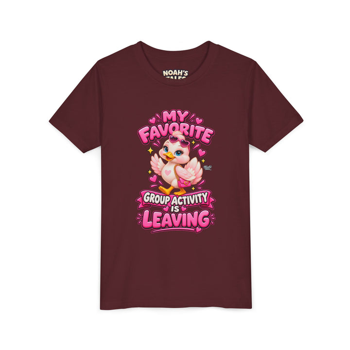 Noah’s Tales™ My Favorite Group Activity Is Leaving | Luna Girl's Bella T-Shirt