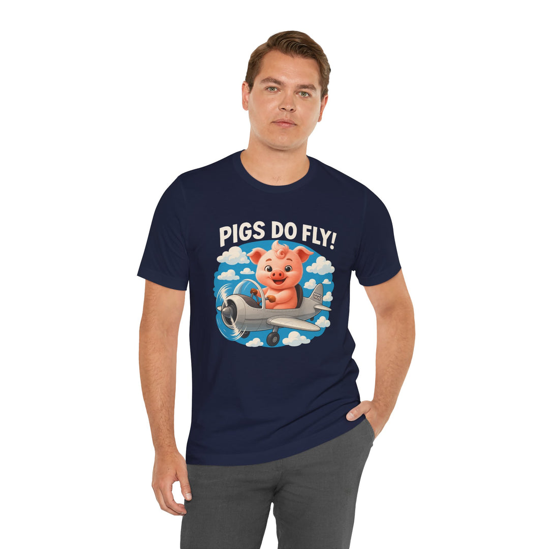 Noah’s Tales™ Pigs Do Fly Men Bella T-Shirt