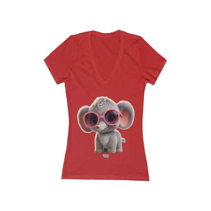 Noah’s Tales™ Cool Ellie Belle Women's V-Neck Bella T-Shirt