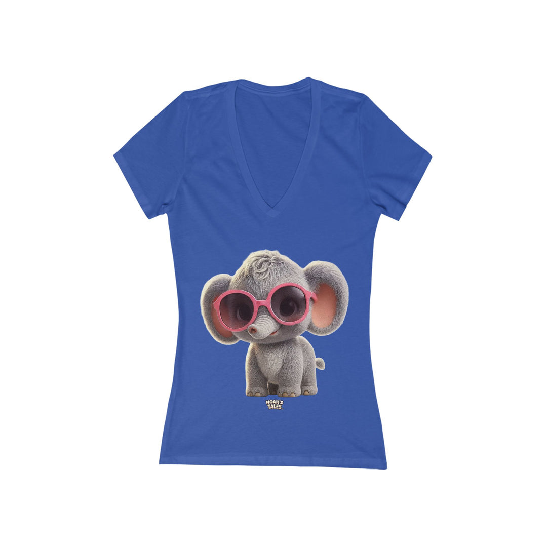 Noah’s Tales™ Cool Ellie Belle Women's V-Neck Bella T-Shirt