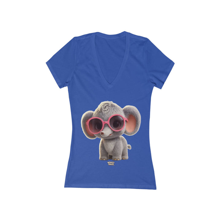 Noah’s Tales™ Cool Ellie Belle Women's V-Neck Bella T-Shirt