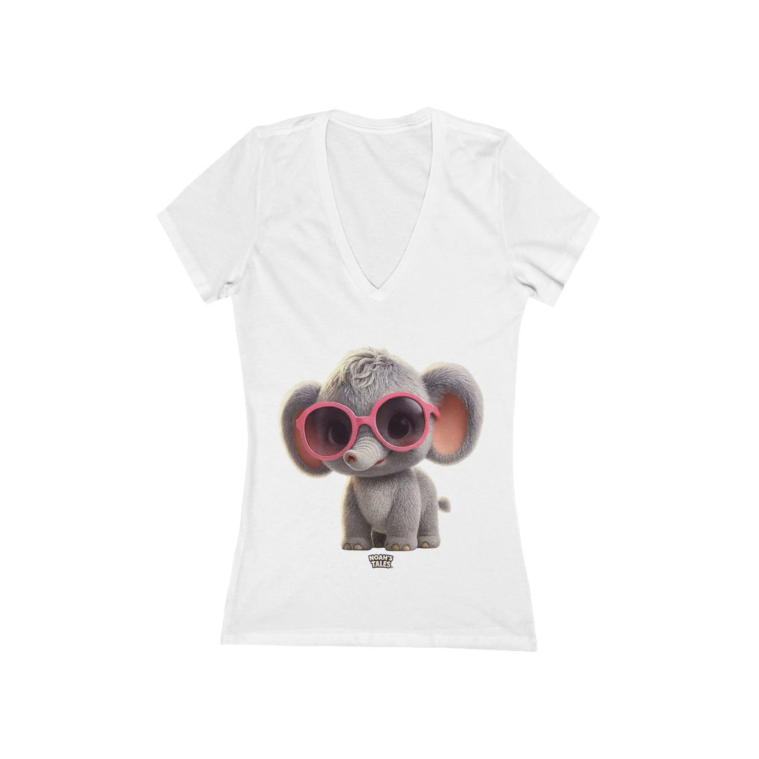Noah’s Tales™ Cool Ellie Belle Women's V-Neck Bella T-Shirt