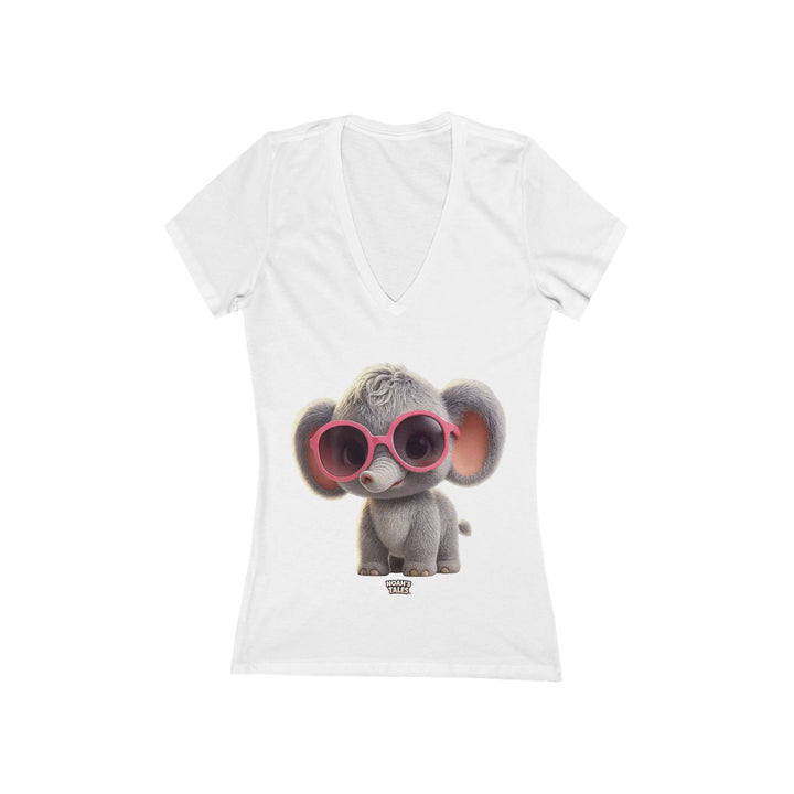 Noah’s Tales™ Cool Ellie Belle Women's V-Neck Bella T-Shirt