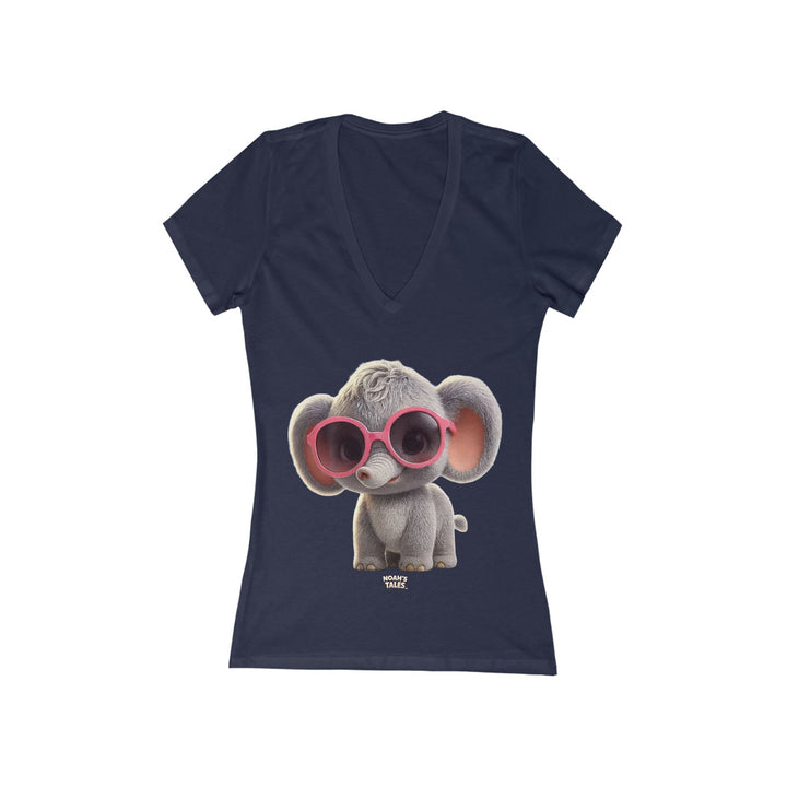 Noah’s Tales™ Cool Ellie Belle Women's V-Neck Bella T-Shirt