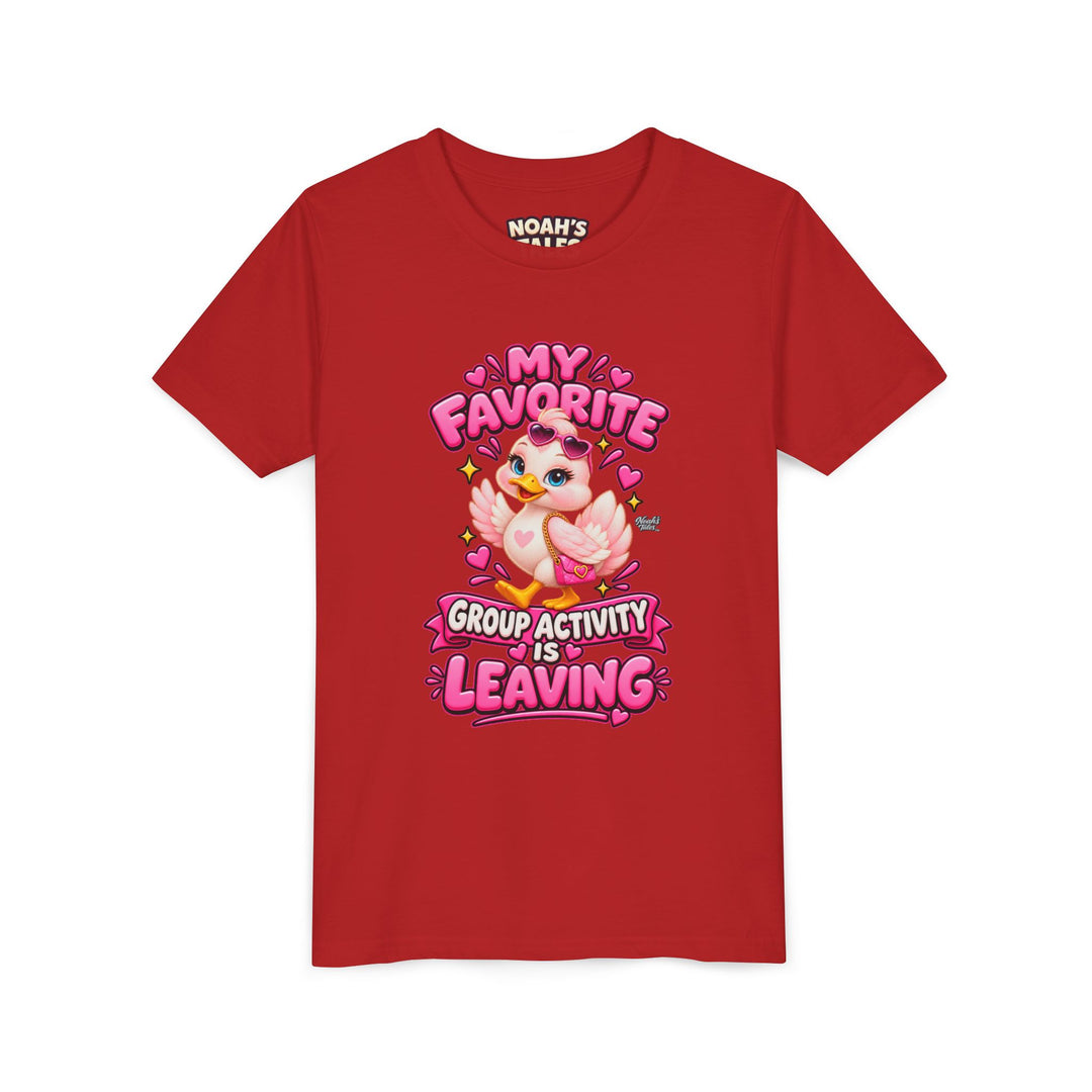 Noah’s Tales™ My Favorite Group Activity Is Leaving | Luna Girl's Bella T-Shirt