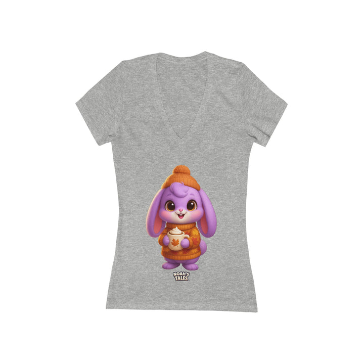 Noah’s Tales™ Christmas Lilac Women's V-Neck Bella T-Shirt