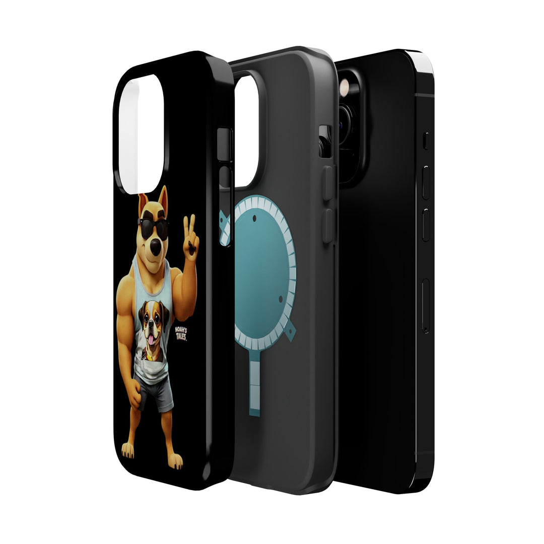 Noah’s Tales™ Ranger Magnet Phone Case Pet Lover Phone Cover Funny Phone Case Unique Gift for Dog Owners Quirky Dog Design