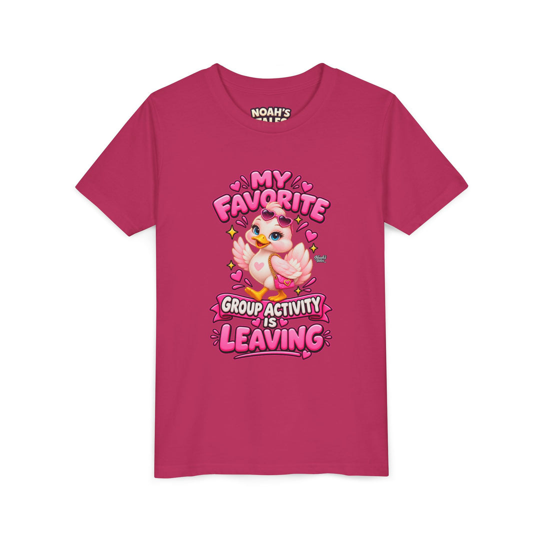 Noah’s Tales™ My Favorite Group Activity Is Leaving | Luna Girl's Bella T-Shirt